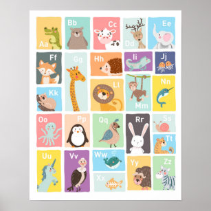 Nursery alphabet best sale wall art