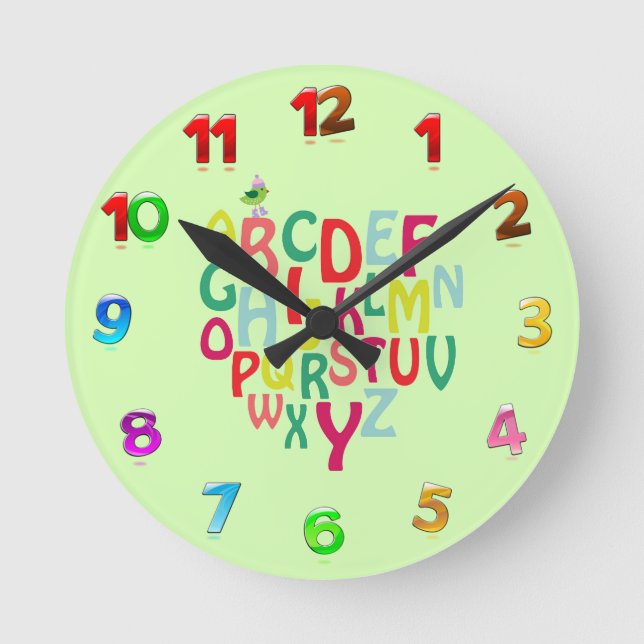 Alphabet Wall Clock (Front)