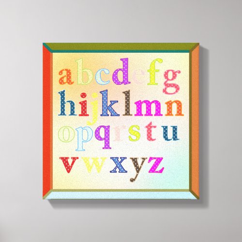 Alphabet Wrapped Canvas