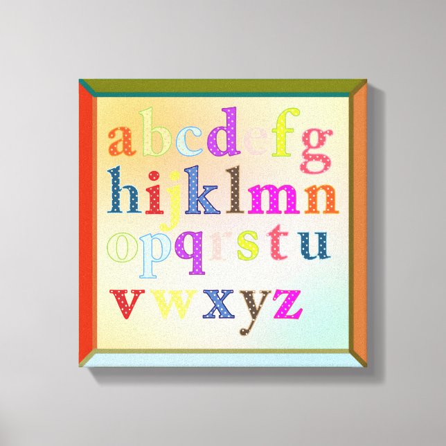Alphabet Wrapped Canvas Print (Front)