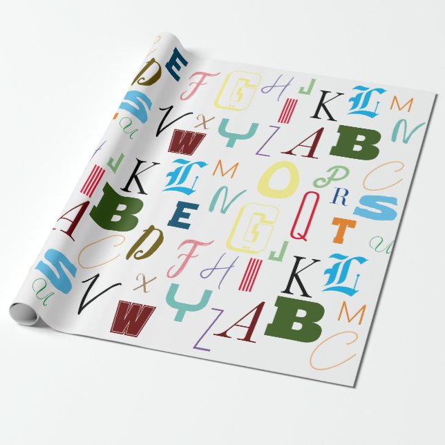 Alphabet Wrapping Paper (Unrolled)