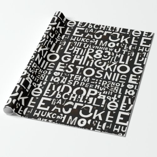 alphabet wrapping paper design