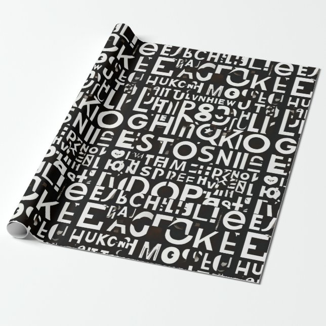 alphabet wrapping paper design (Unrolled)