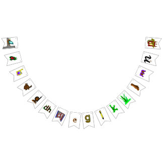 Alphabet(Yolŋu Matha -Djambarrpuyŋu)A-Ṉ (part 1/2) Bunting Flags