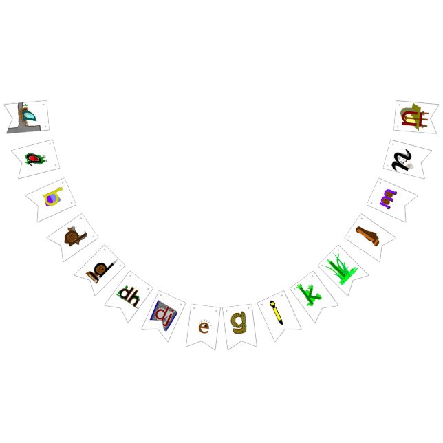 Alphabet(Yolŋu Matha -Djambarrpuyŋu)A-Ṉ (part 1/2) Bunting Flags (All)