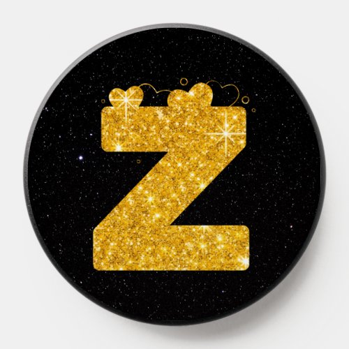 Alphabet Z Glitter Effect Pop Socket 
