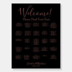 Alphabetic Alphabetical Wedding Seating Chart Foam Board
