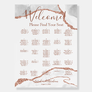 Alphabetic Alphabetical Wedding Seating Chart Foam Board
