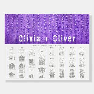 Alphabetical 12 Tables Wedding Seating Chart Foam Board