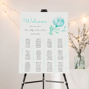 Alphabetical 12 Tables Wedding Seating Chart Foam Board
