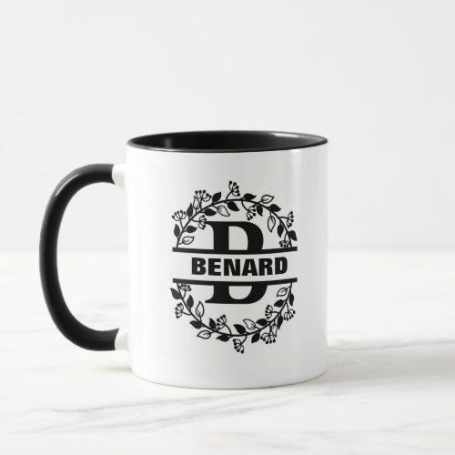 Alphabetical customized and personalized name mug