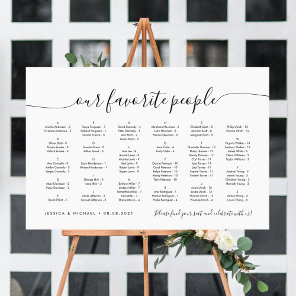 Alphabetical Our Favorite People Seating Chart