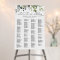 Alphabetical Rustic Greenery Wedding Seating Chart
