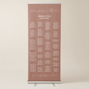 Alphabetical Seating Chart 128 Names Terracotta Retractable Banner