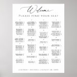 Alphabetical Seating Chart For 100 Guests at Zazzle
