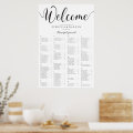 Alphabetical Seating Chart Wedding Table Plan | Zazzle