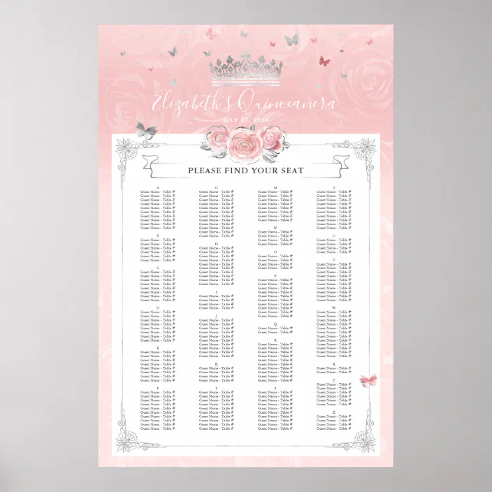 Powder Blue Butterfly Wedding Seating Plan guest book Post box table number 