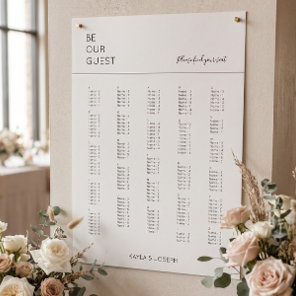 Alphabetical Wedding Seating Chart