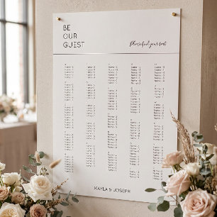 Alphabetical Wedding Seating Chart