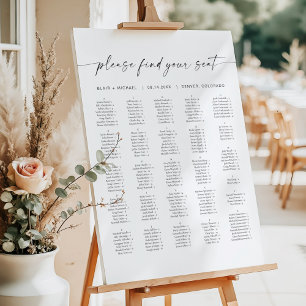 Alphabetical Wedding Seating Chart Foam Board
