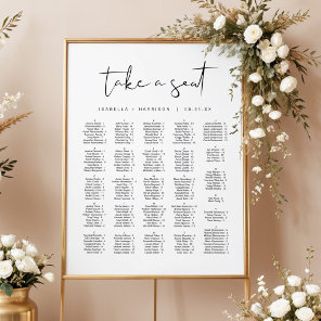 Alphabetical Wedding Seating Chart, Take a Seat Canvas Print