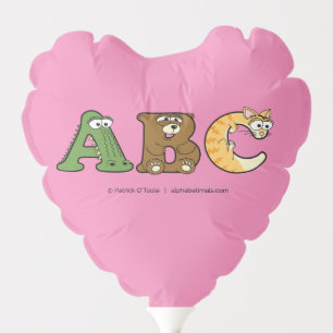 Alphabetimals Personalized Heart Balloon
