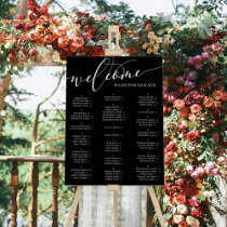 Alphabetized Black Welcome Seating Chart Any Event Foam Board