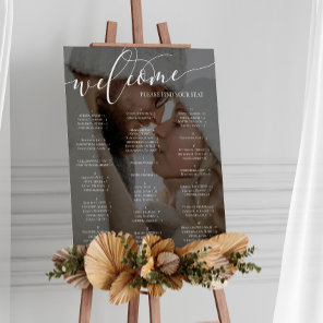 Alphabetized Welcome Photo Wedding Seating Chart Foam Board