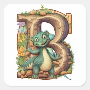 Alphabets Alive: B is for Dragon Square Sticker
