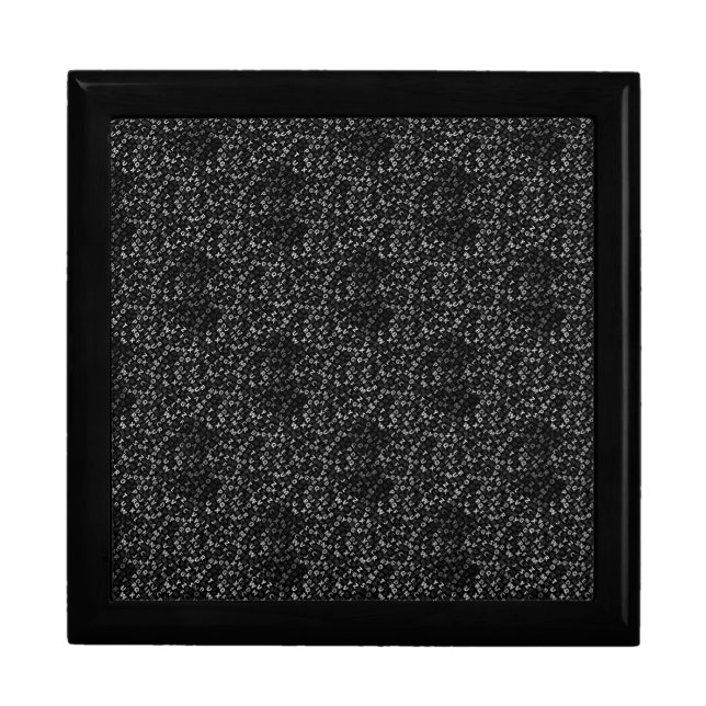 Alphabets Pattern 01 BW.b Black BG Gift Box (Front)