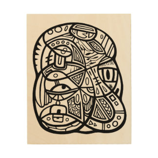 AlphaCrow.v1 Wood Wall Art