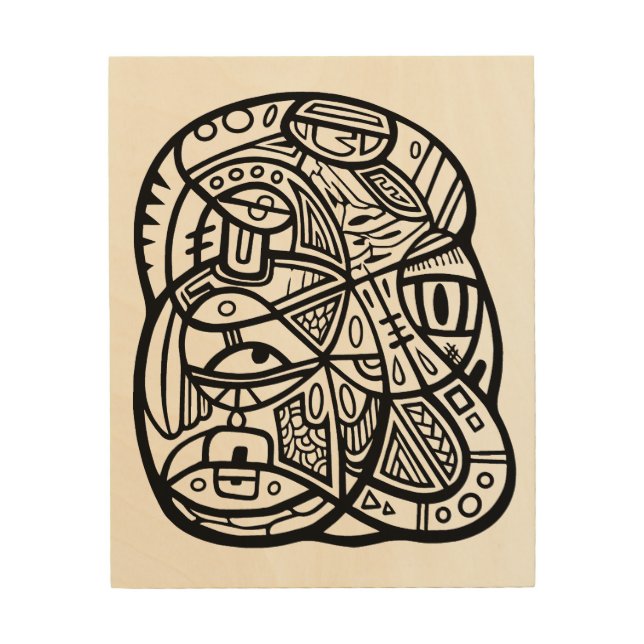 AlphaCrow.v1 Wood Wall Art (Front)