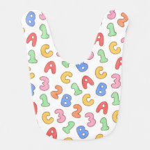 Alphanumeric Playtime Baby Bib