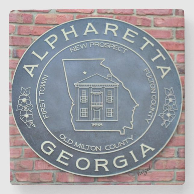 Alpharetta, Georgia, Marble Coasters (Front)