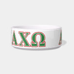 Alphi Chi Omega Green and Red Letters Bowl<br><div class="desc">Check out these official Alpha Chi Omega designs! Personalize your own Greek merchandise on Zazzle.com! Click the Customize button to insert your own name, class year, or club to make a unique product. Try adding text using various fonts & view a preview of your design! Zazzle's easy to customize products...</div>