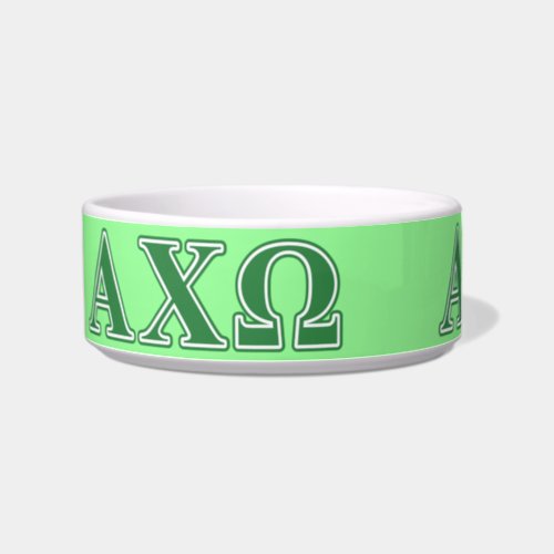 Alphi Chi Omega Green Letters Bowl