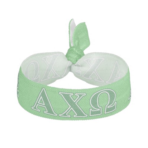 Alphi Chi Omega Green Letters Hair Tie