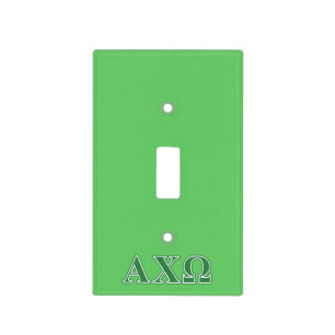 Alphi Chi Omega Green Letters Light Switch Cover