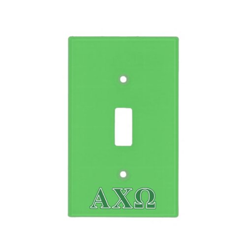 Alphi Chi Omega Green Letters Light Switch Cover