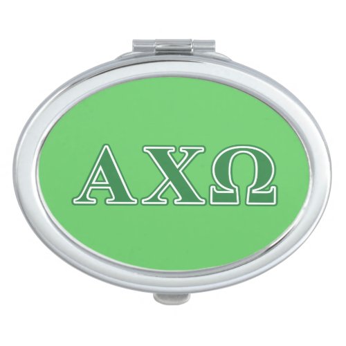 Alphi Chi Omega Green Letters Mirror For Makeup