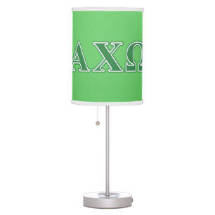 Alphi Chi Omega Green Letters Table Lamp