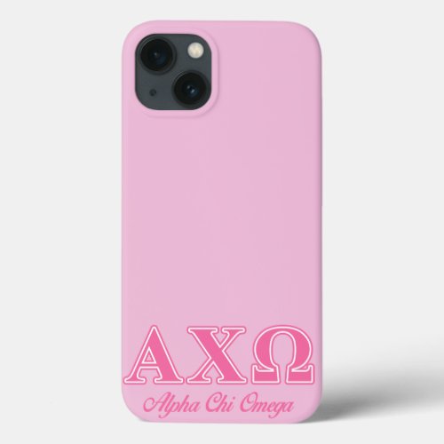 Alphi Chi Omega Pink Letters iPhone 13 Case