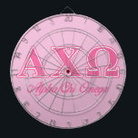 Alphi Chi Omega Pink Letters Dart Board<br><div class="desc">Check out these official Alpha Chi Omega designs! Personalize your own Greek merchandise on Zazzle.com! Click the Customize button to insert your own name, class year, or club to make a unique product. Try adding text using various fonts & view a preview of your design! Zazzle's easy to customize products...</div>