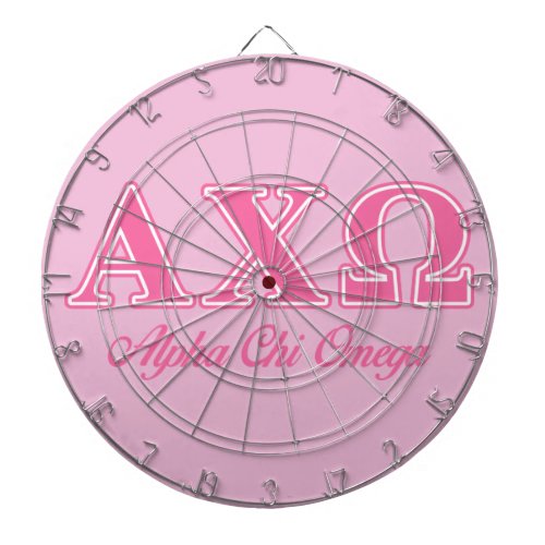 Alphi Chi Omega Pink Letters Dart Board