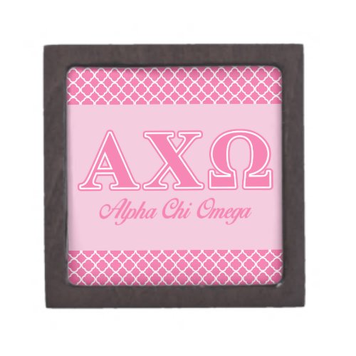 Alphi Chi Omega Pink Letters Gift Box