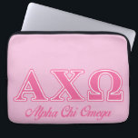 Alphi Chi Omega Pink Letters Laptop Sleeve<br><div class="desc">Check out these official Alpha Chi Omega designs! Personalize your own Greek merchandise on Zazzle.com! Click the Customize button to insert your own name, class year, or club to make a unique product. Try adding text using various fonts & view a preview of your design! Zazzle's easy to customize products...</div>