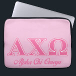 Alphi Chi Omega Pink Letters Laptop Sleeve<br><div class="desc">Check out these official Alpha Chi Omega designs! Personalize your own Greek merchandise on Zazzle.com! Click the Customize button to insert your own name, class year, or club to make a unique product. Try adding text using various fonts & view a preview of your design! Zazzle's easy to customize products...</div>