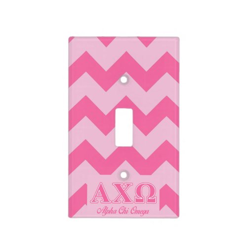 Alphi Chi Omega Pink Letters Light Switch Cover