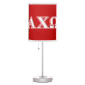 Alphi Chi Omega White and Red Letters Table Lamp (Right)