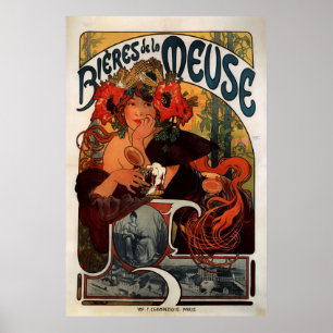Alphons Mucha Beer Advertisement Poster
